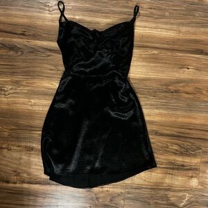 Elegant Black Botique back tie Dress